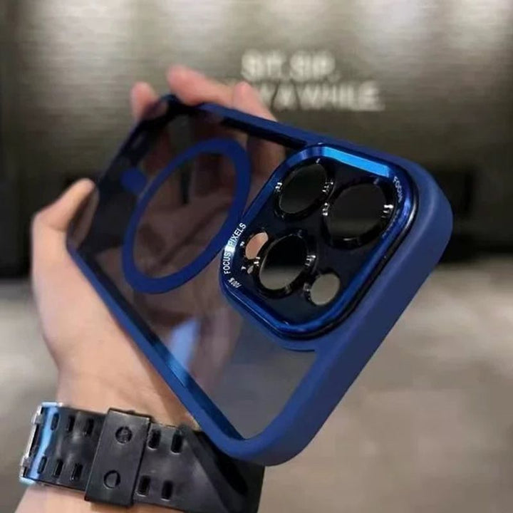 Transparente iShield Magsafe Hülle. Magnetisches iPhone Cover, stoßfest und kratzfest für dauerhaften Schutz.