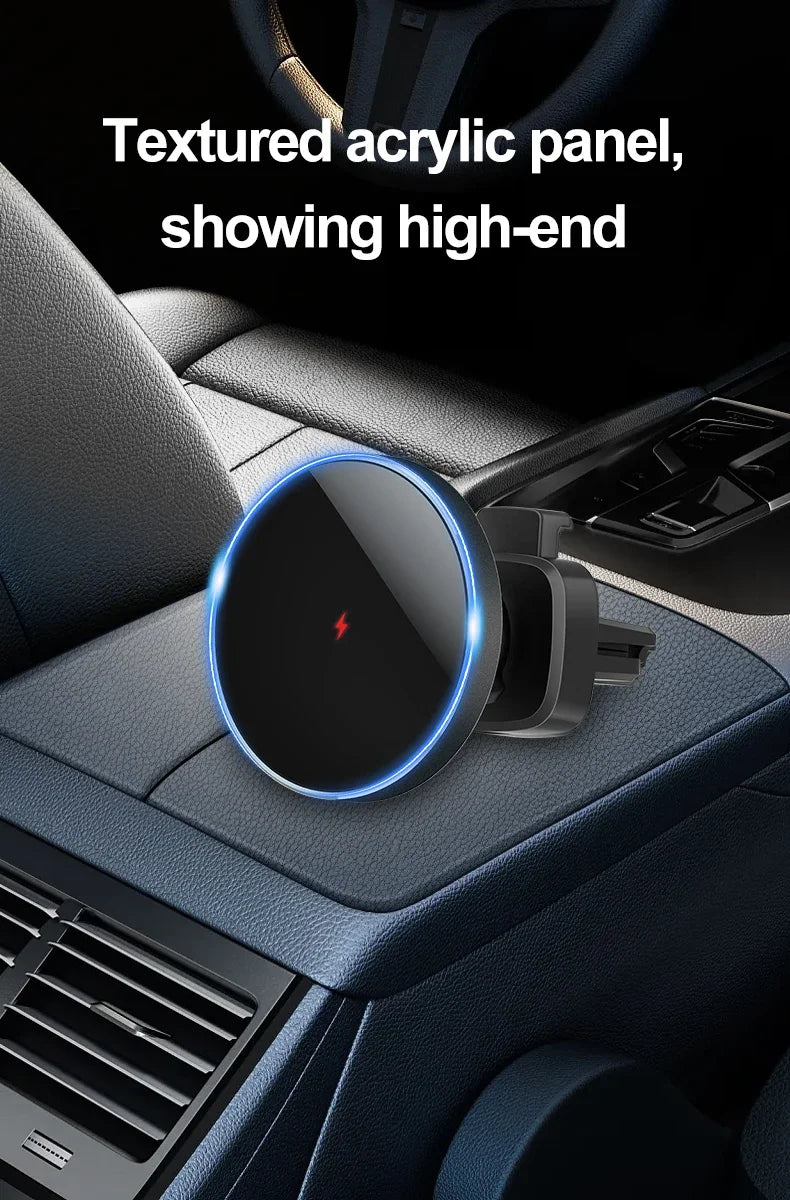 Kfz-Handyhalterung, magnetisch, mit 15W Schnellladung für Magsafe-kompatible Smartphones; kabelloses Laden.