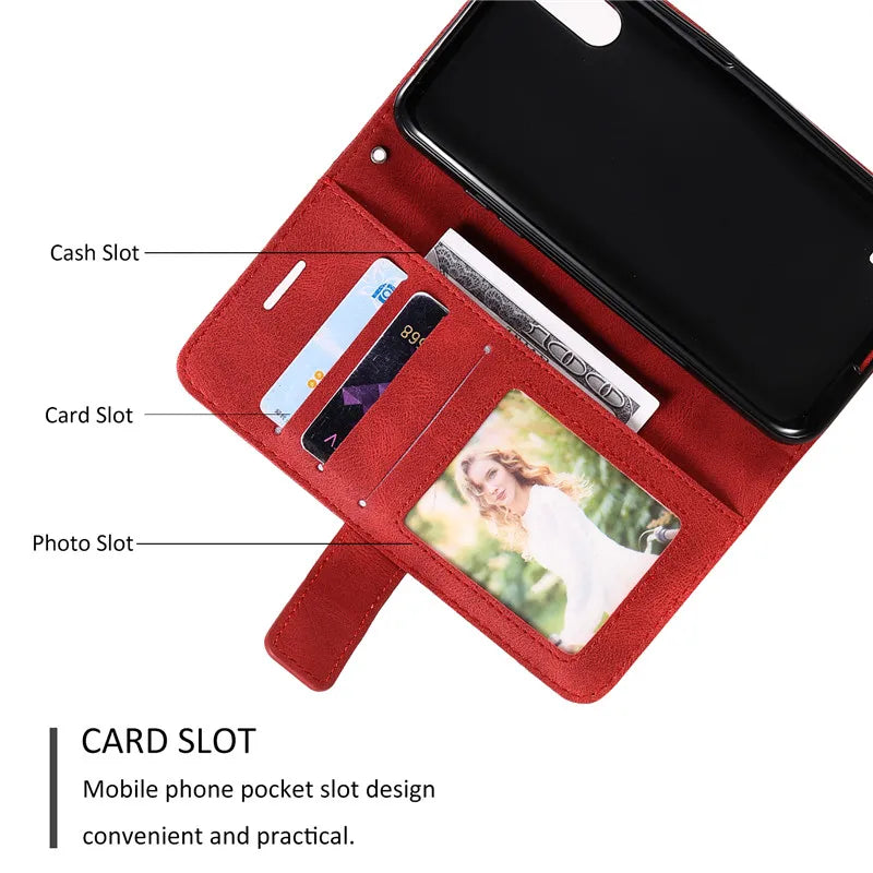 Stilvolles PU-Leder Schutzcase für Samsung Galaxy A, robust und elegant mit Magnetverschluss.