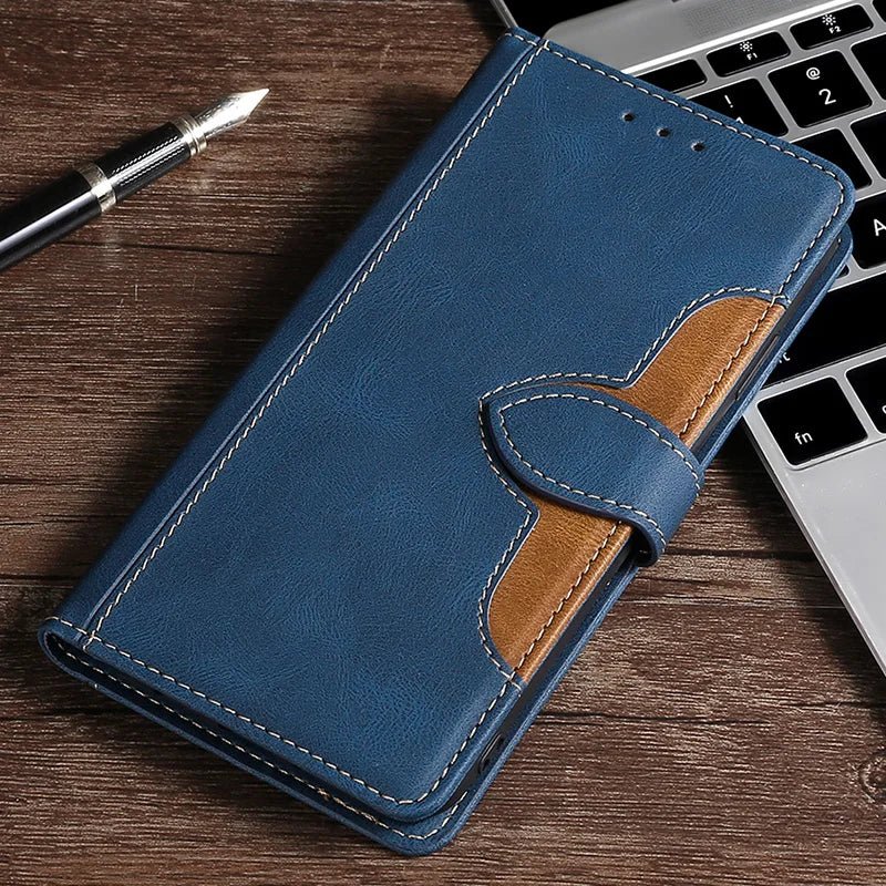 Praktische magnetische Leder Wallet Handyhülle für iPhone. Kombiniert Schutz, Stil und Kartenfächer für den Alltag.