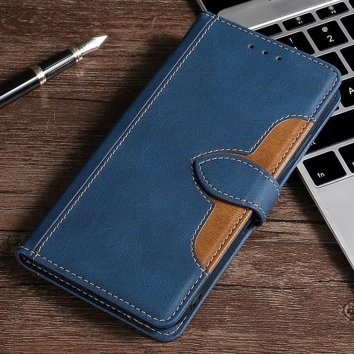 Praktische magnetische Leder Wallet Handyhülle für iPhone. Kombiniert Schutz, Stil und Kartenfächer für den Alltag.