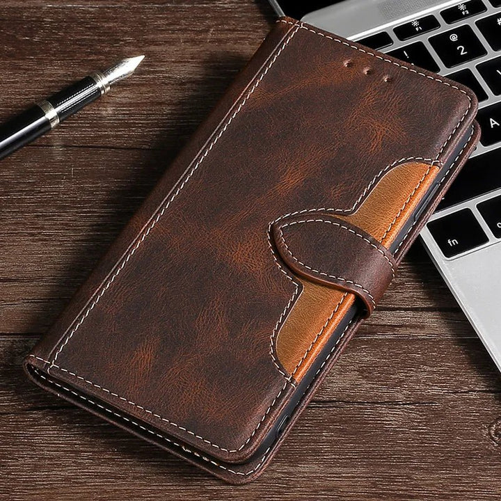 Leder Wallet Schutzhülle für diverse iPhone Modelle, magnetisch. Organizer für Karten und Bargeld, robust und elegant.