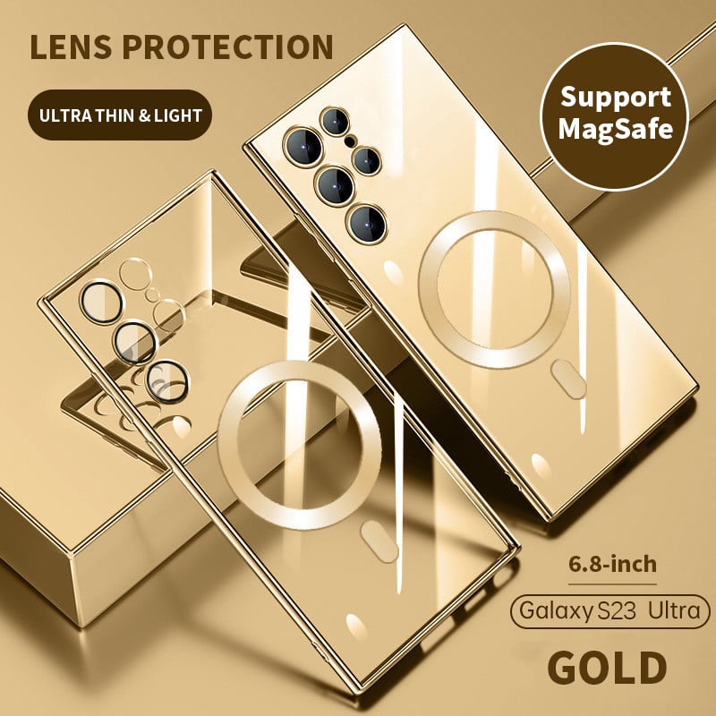 Moderne transparente Handyhülle, magnetisch, luxuriös, stoßfest, bietet besten Kratzschutz.