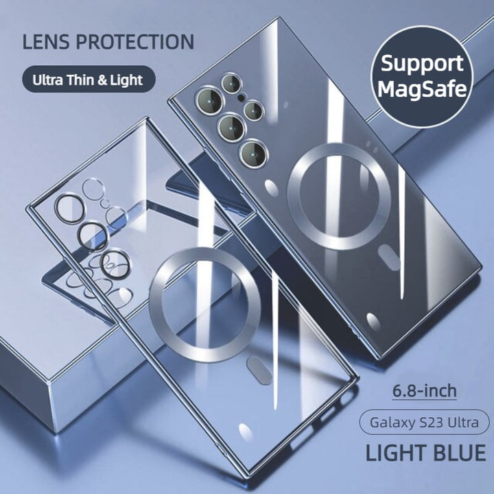 Transparente TPU Schutzhülle mit Magnet, bietet stoßfesten Luxus & Kratzschutz für Ihr Handy.
