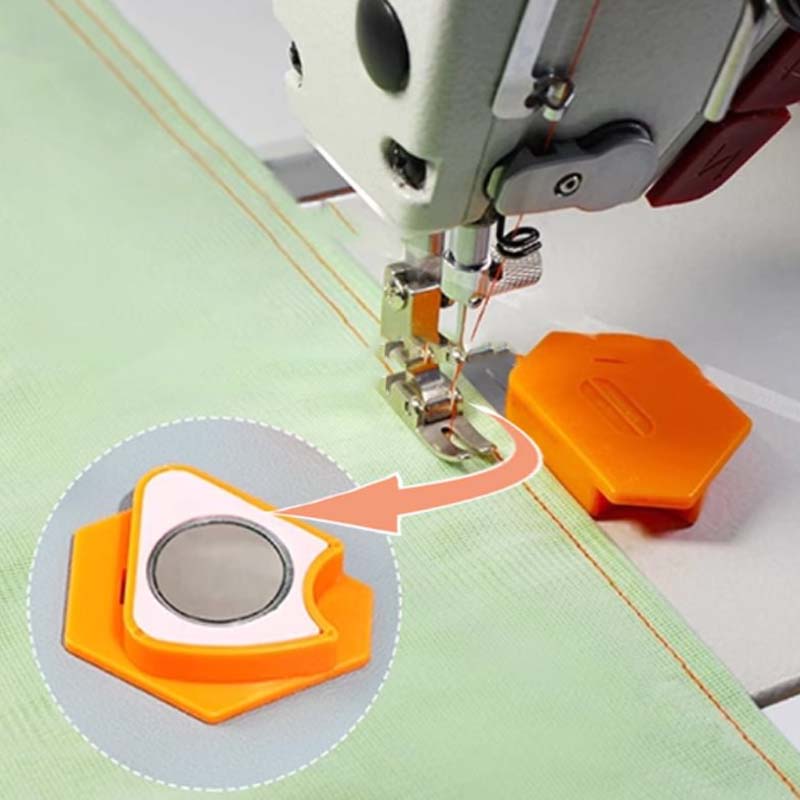 Magnetische Nähführung für präzise, geradlinige Nähte an jeder Nähmaschine. Ideale Nähhilfe für DIY Projekte.