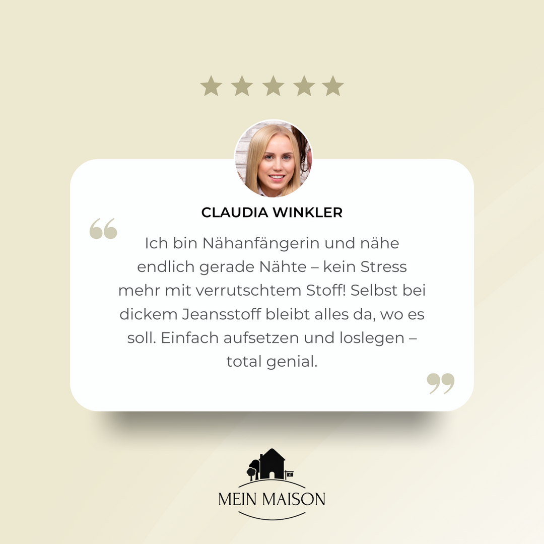 Keine schiefen Nähte mehr: SewGuidePro magnetische Nähhilfe für präzises & einfaches Stoffführen beim Nähen.