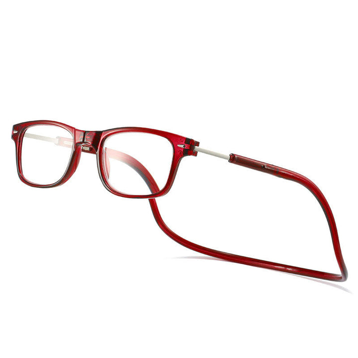 Stylische Lesebrille mit Blaulichtfilter für Augenschutz. Magnetisch für sicheren Halt am Nacken.