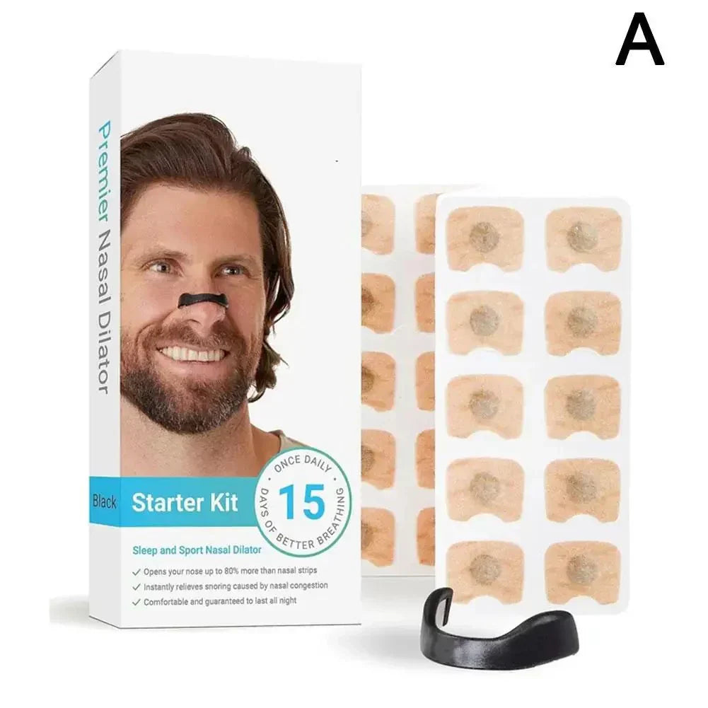 Magnetische Nasenhilfe aus weichem Silikon für freie Atmung und erholsamen Schlaf gegen Schnarchen.