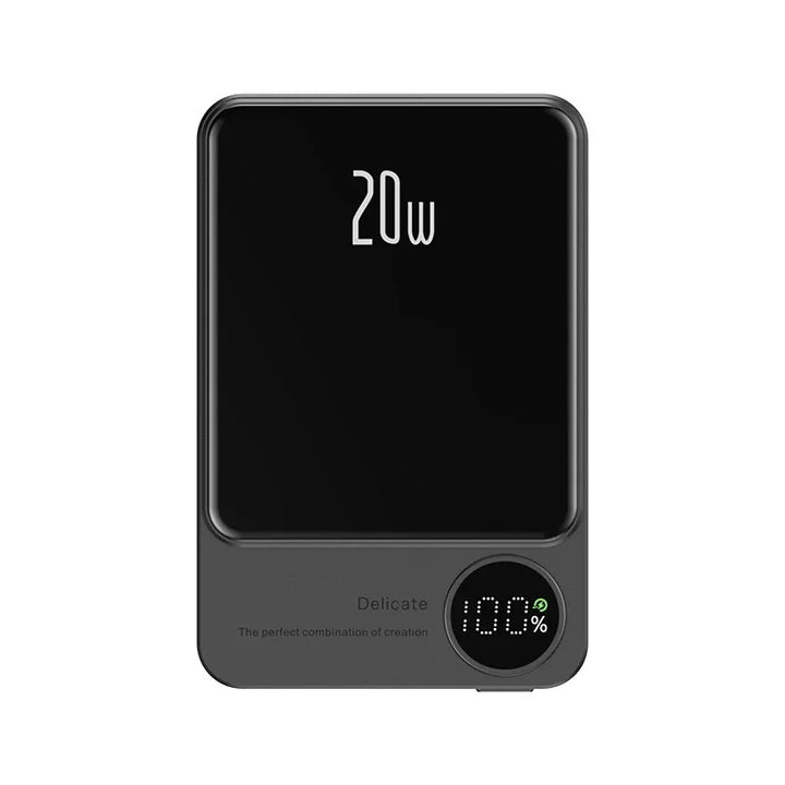 iPhone Ladegerät: Magnetische Powerbank für schnelles, kabelloses Laden unterwegs. Kompakter externer Akku.