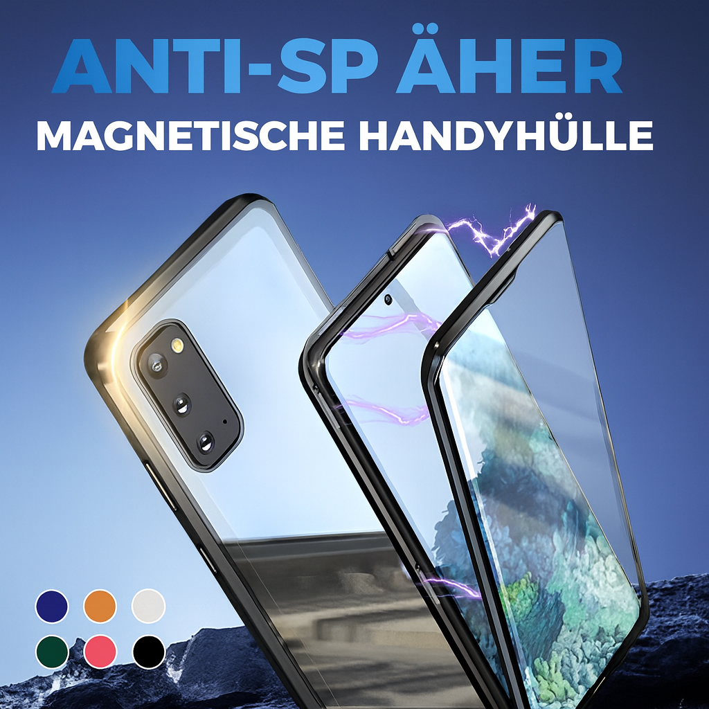 Magnetische Privacy Handyhülle für Samsung mit 360° Schutz vor neugierigen Blicken.