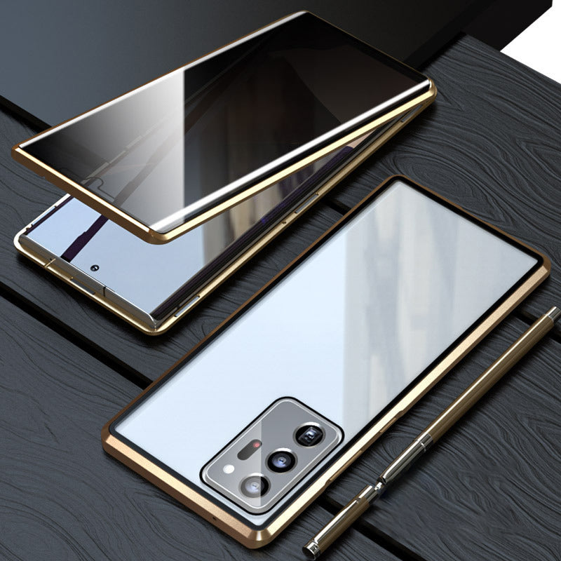 Hochwertige magnetische Privacy Handyhülle für Samsung, stoßfest und elegant.