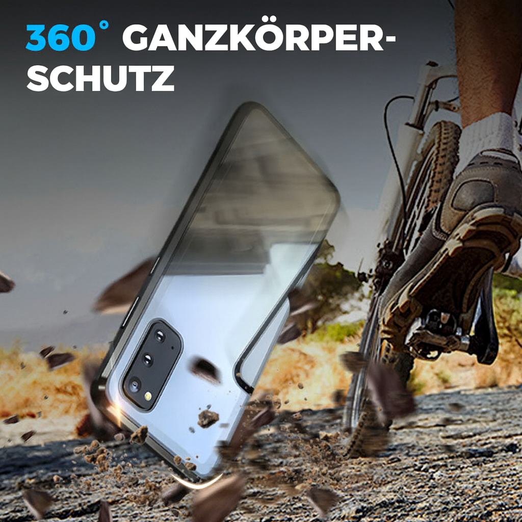 Elegante magnetische Schutzhülle für Samsung, stoßfest mit integriertem Bildschirmschutz.