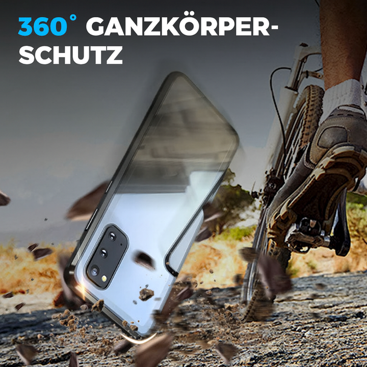 Elegante magnetische Schutzhülle für Samsung, stoßfest mit integriertem Bildschirmschutz.