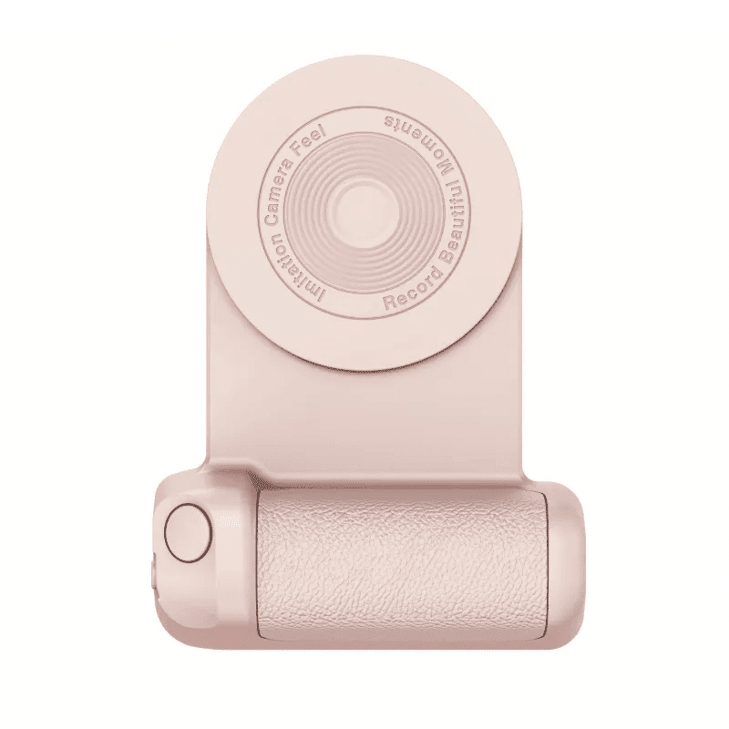 Magnetischer Smartphone-Griff für komfortable Einhandbedienung bei Fotos und Videos, Bluetooth-fähig.