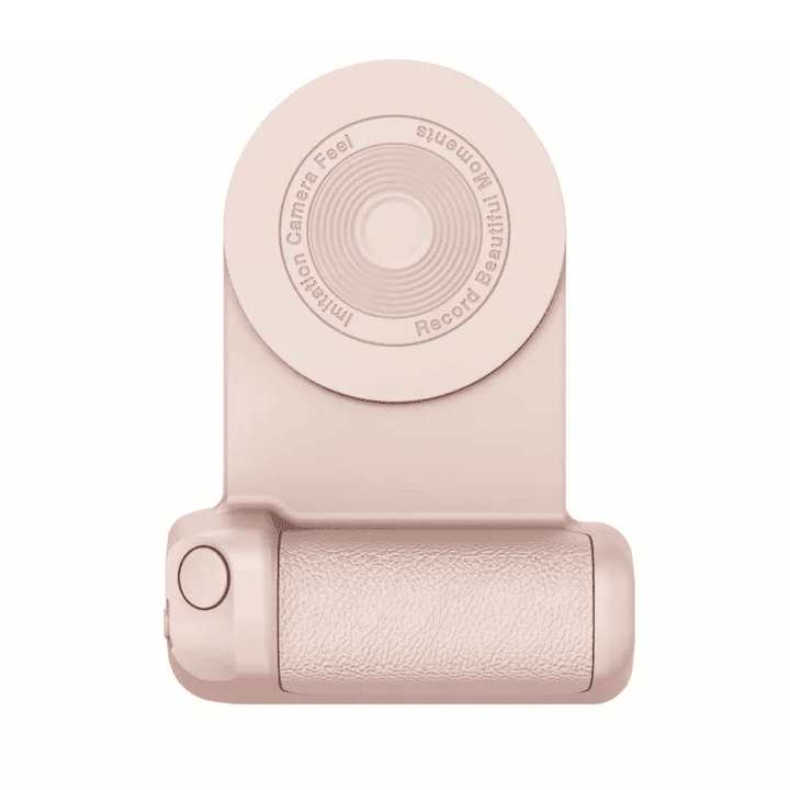 Magnetischer Smartphone-Griff für komfortable Einhandbedienung bei Fotos und Videos, Bluetooth-fähig.