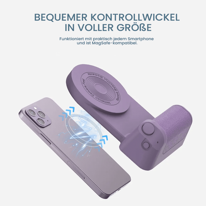 Mobile Smartphone-Halterung magnetisch, mit Fernbedienung für freihändige Foto- und Videoaufnahmen.