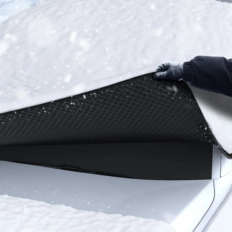 Praktisches Autozubehör: Magnetische Schneeabdeckung für Windschutzscheibe bietet Allwetterschutz vor Eis & UV.
