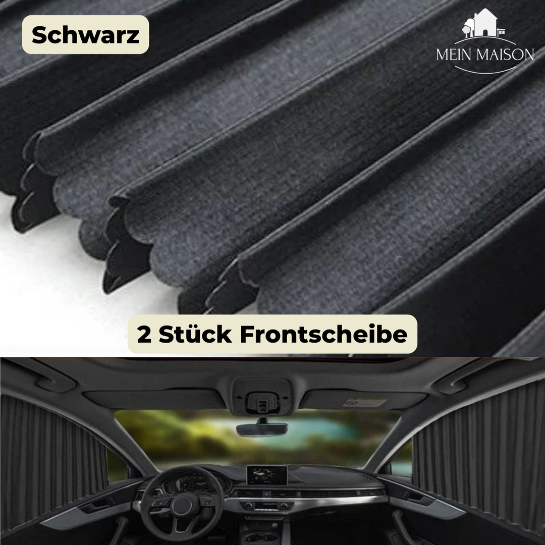 Einfach anbringbarer magnetischer Sonnenschutz fürs Auto; blockiert UV-Strahlen, schafft Schatten.