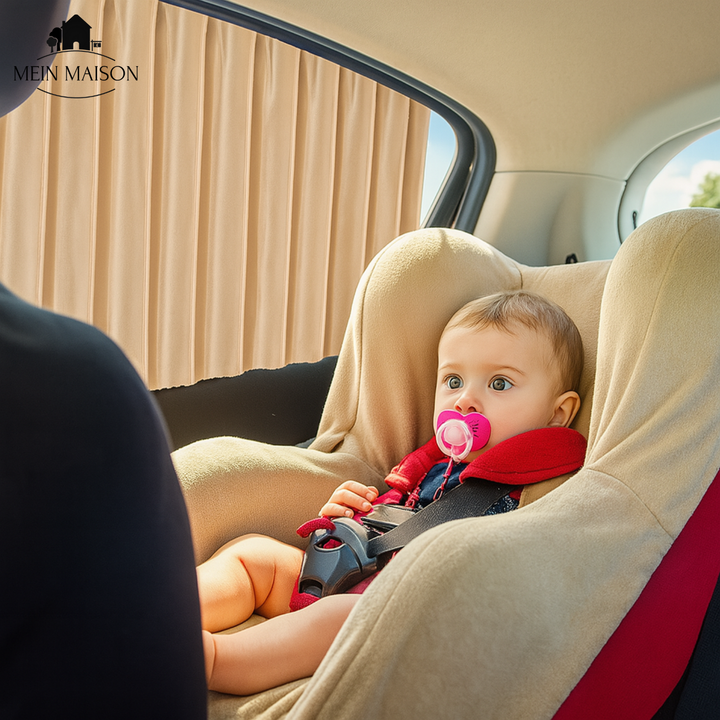 UV-Schutz Fenstervorhang magnetisch fürs Auto; schützt vor Sonne & Hitze, bietet Privatsphäre.