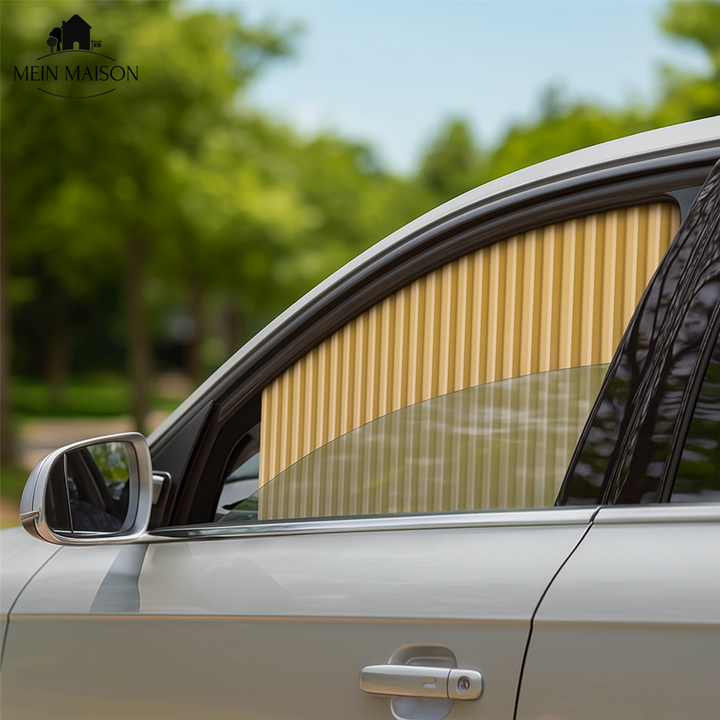 Flexibler Autosonnenschutz mit Magneten für Fenster; ideal für Reisen, schützt vor UV-Strahlen.