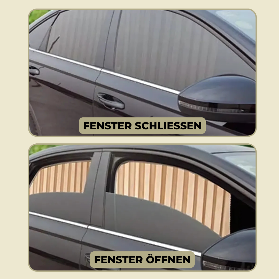 Kindersicherer magnetischer Sonnenschutz fürs Auto; reduziert UV-Strahlung & Hitze für Komfort.