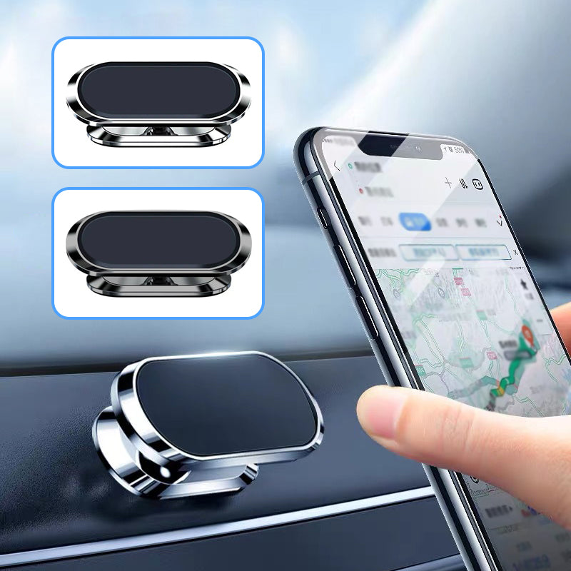 Universeller magnetischer Handyhalter für sichere Befestigung im Auto; 360-Grad Smartphone-Halterung.