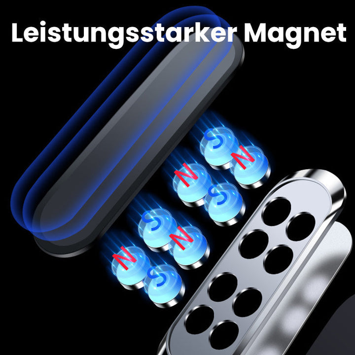 360-Grad drehbarer magnetischer Autotelefonhalter; universelles Zubehör für sichere Smartphone-Nutzung.