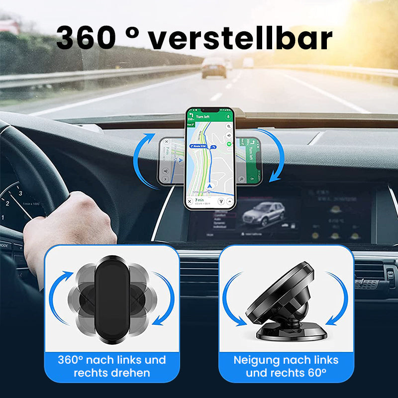 Sicherer magnetischer Autohalter für Handys; universelle Smartphone-Halterung für Fahrzeuge.