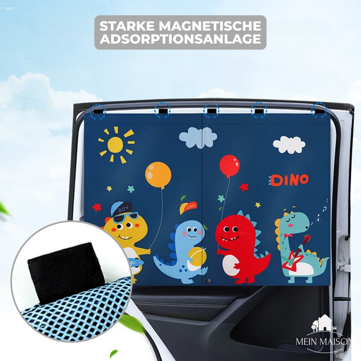 Effektiver Kindersonnenschutz Auto magnetisch, blockiert UV-Strahlen & spendet Schatten.