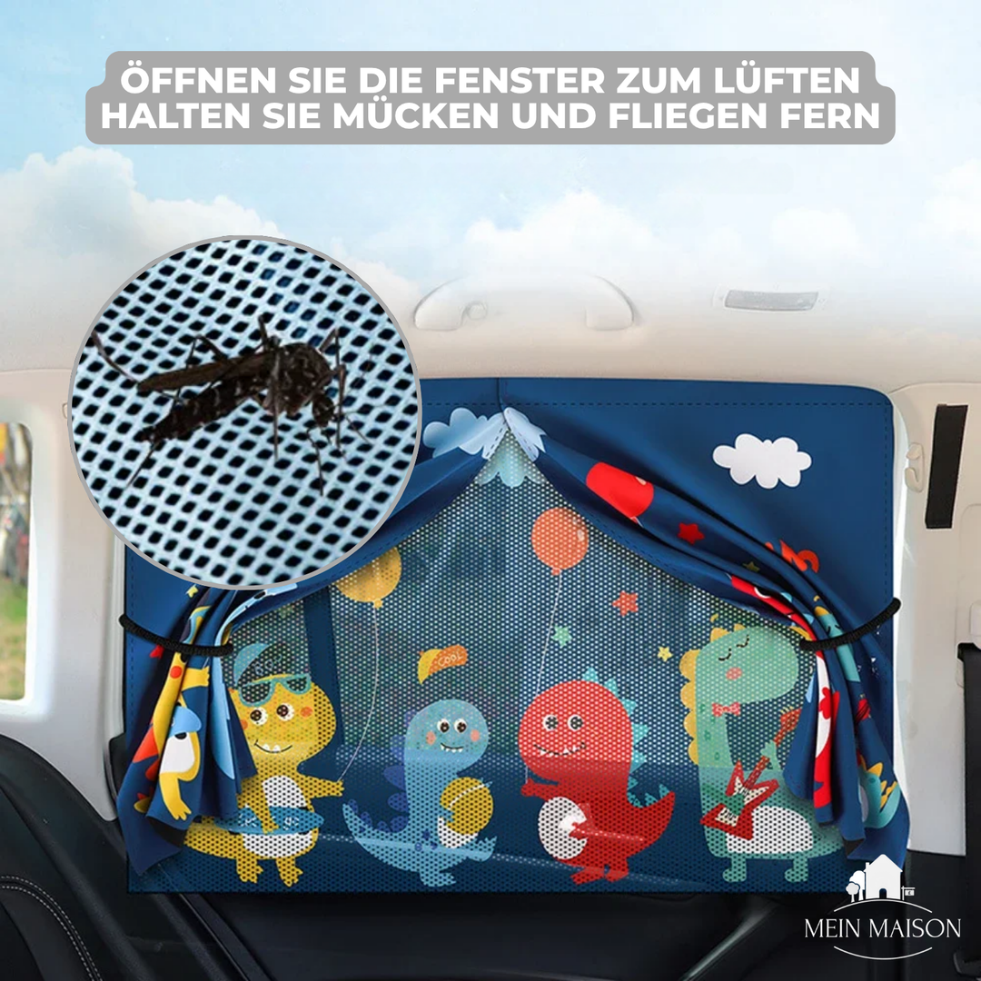 Praktischer magnetischer Autosonnenschutz für Kinder; einfacher UV-Schutz am Seitenfenster.