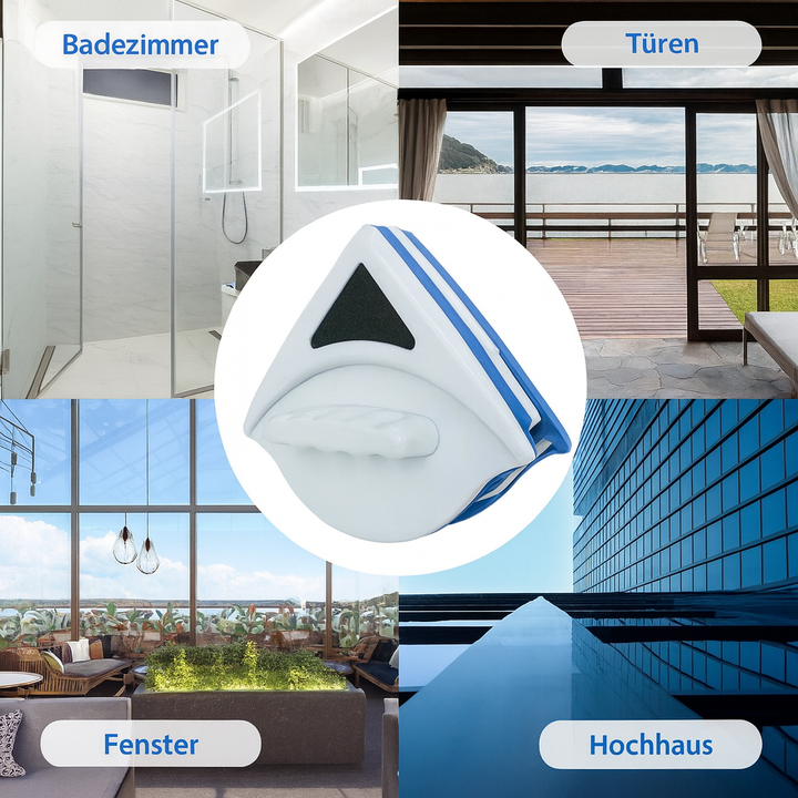 Praktischer magnetischer Fensterreiniger für Doppelglas, sichere Lösung für schwer erreichbare Fensteroberflächen.