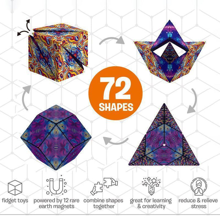 Anti-Stress Fidget Magnetwürfel, bunte Quadrate für entspannendes Formwandel-Spielzeug, ideal zum Knobeln.