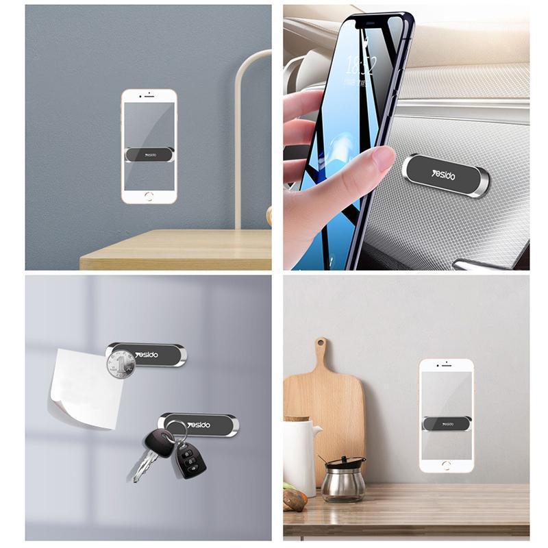 360° drehbarer magnetischer Smartphonehalter, ideal für Auto und Büro, universelle Kompatibilität.