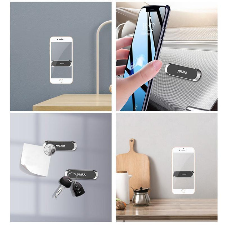 360° drehbarer magnetischer Smartphonehalter, ideal für Auto und Büro, universelle Kompatibilität.