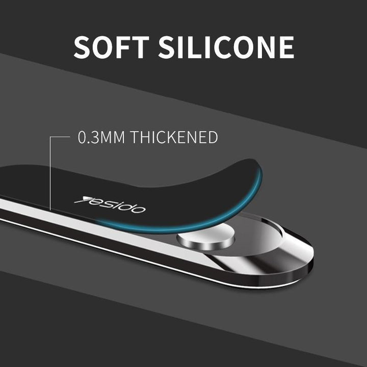 Magnetischer Handyhalter in Schwarz/Silber/Gold, 360° drehbar, universell für Smartphones im Auto oder Büro.