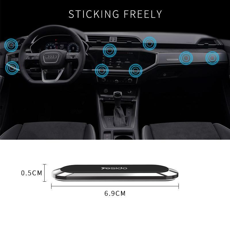 Magnetische Smartphone-Halterung aus Zinklegierung, 360° drehbar für Auto & Büro, universell für Handys.