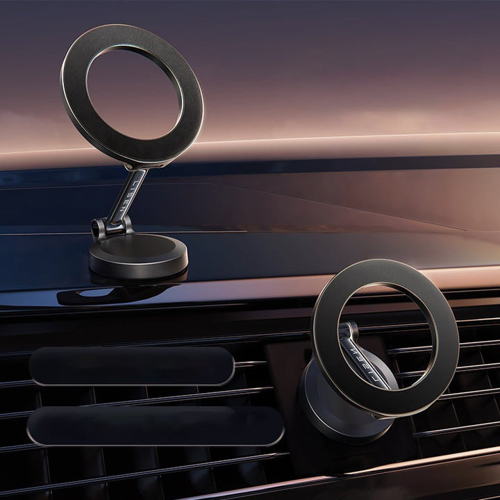 Hochwertige magnetische Smartphone-Halterung GripMount; flexibel verstellbar für optimale Ansicht im Auto.