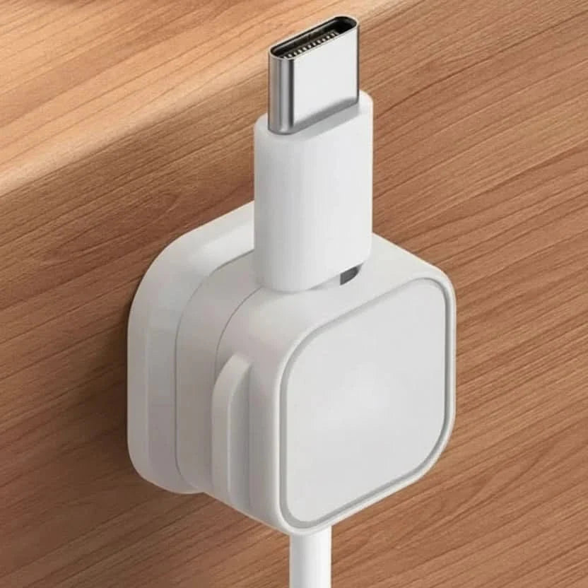 Magnetischer Kabelhalter MAGWIRE für Schreibtischorganisation im Büro, hält Elektronik-Kabel ordentlich.