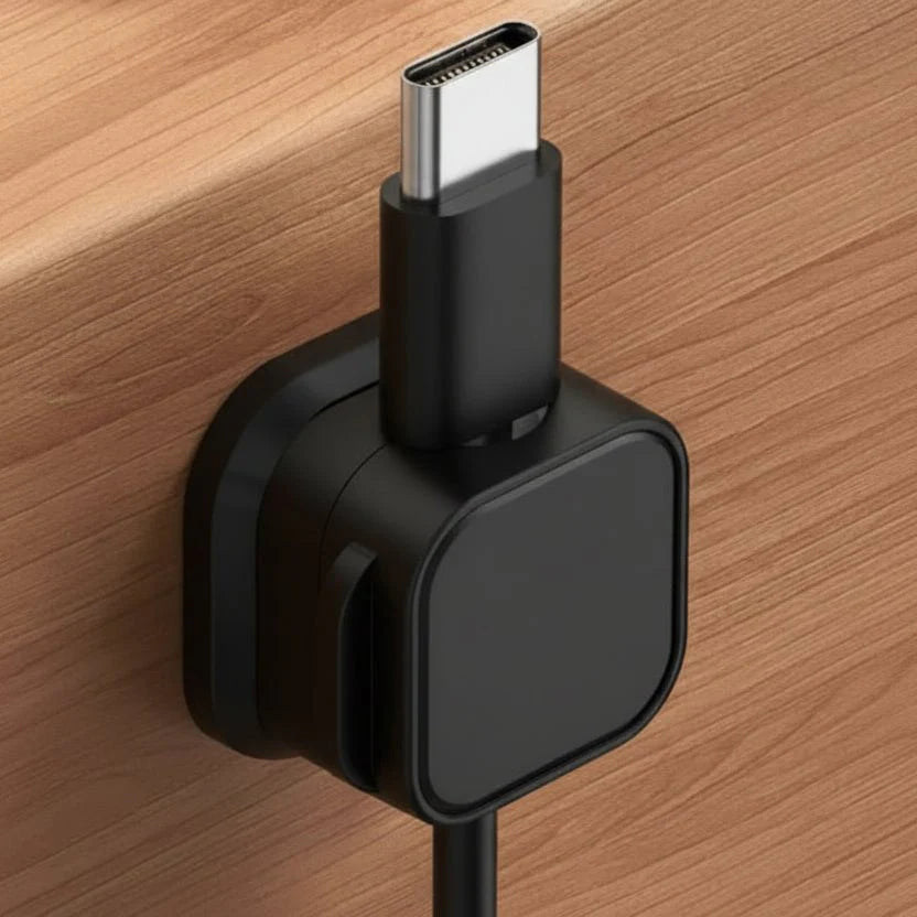 Praktischer magnetischer Kabelhalter MAGWIRE für besseres Kabelmanagement und Schreibtischordnung im Büro.
