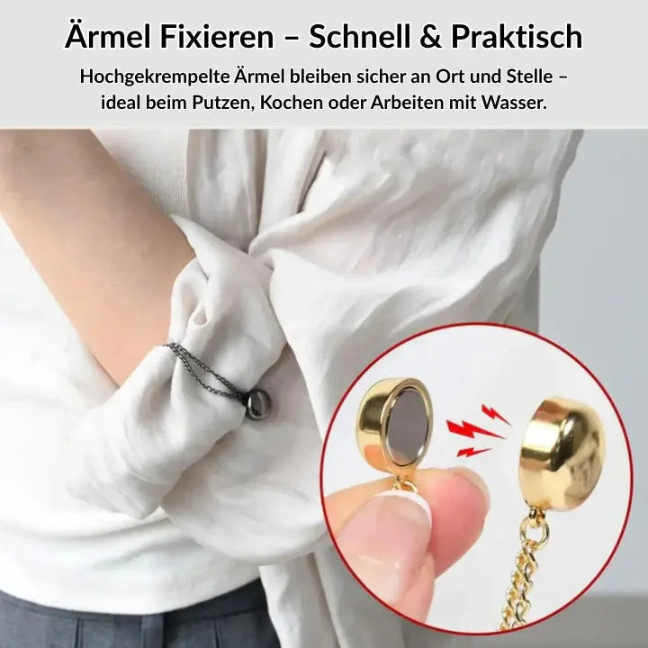Eleganter Magnetclip, der Kleider und Oberteile tailliert. Perfekter Outfit Former für eine schlanke Silhouette.