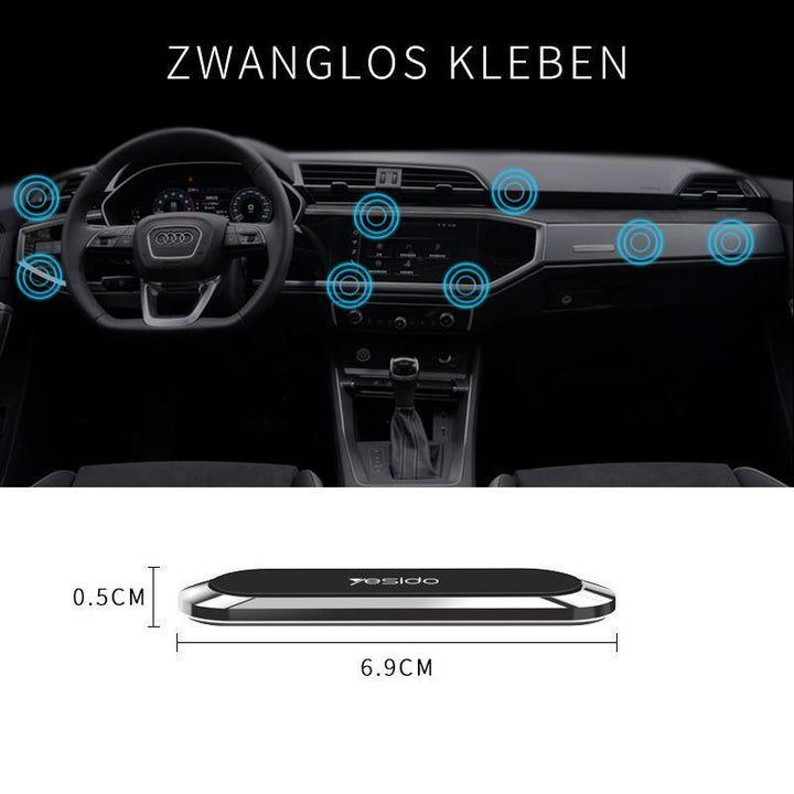 Rückstandsfreier magnetischer Handyhalter fürs Auto; einfache Montage und sicherer Halt für Ihr Smartphone.