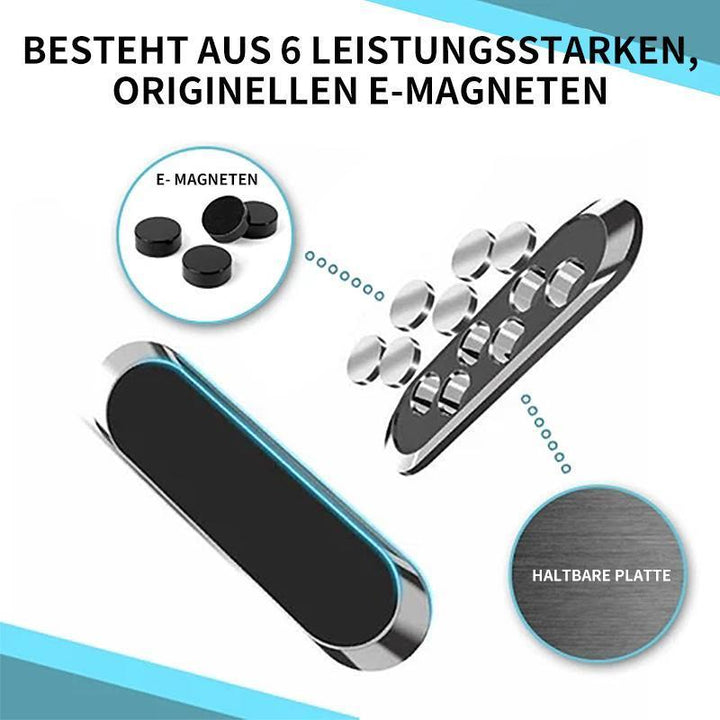 Sicherer, universaler magnetischer Telefonhalter aus Zinklegierung für Auto, Smartphone-Halterung, 360-Grad.