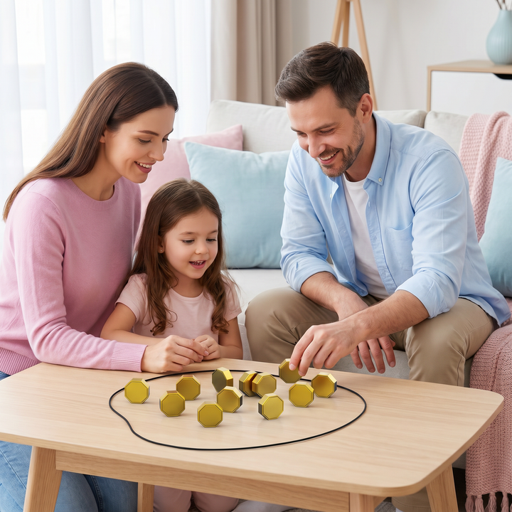 Magnetisches Familienspiel: Strategie & Geschick für Kinder & Erwachsene. Interaktiver Freizeitspaß, fördert Denkvermögen.