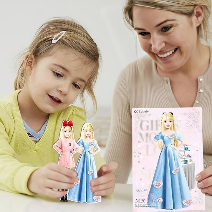 Magnetisches Kreativspielzeug für Kinder: Papierpuppen fördern Fantasie, Motorik und bildschirmfreies Lernen.