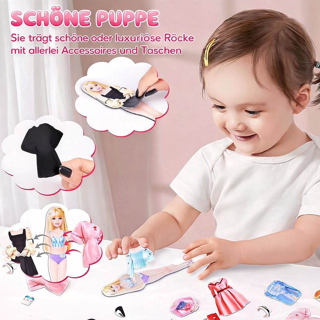 Bildschirmfreies Kinderspielzeug: Kreatives Magnetpuppen-Geschenkset für fantasievolles Spiel und frühe Bildung.