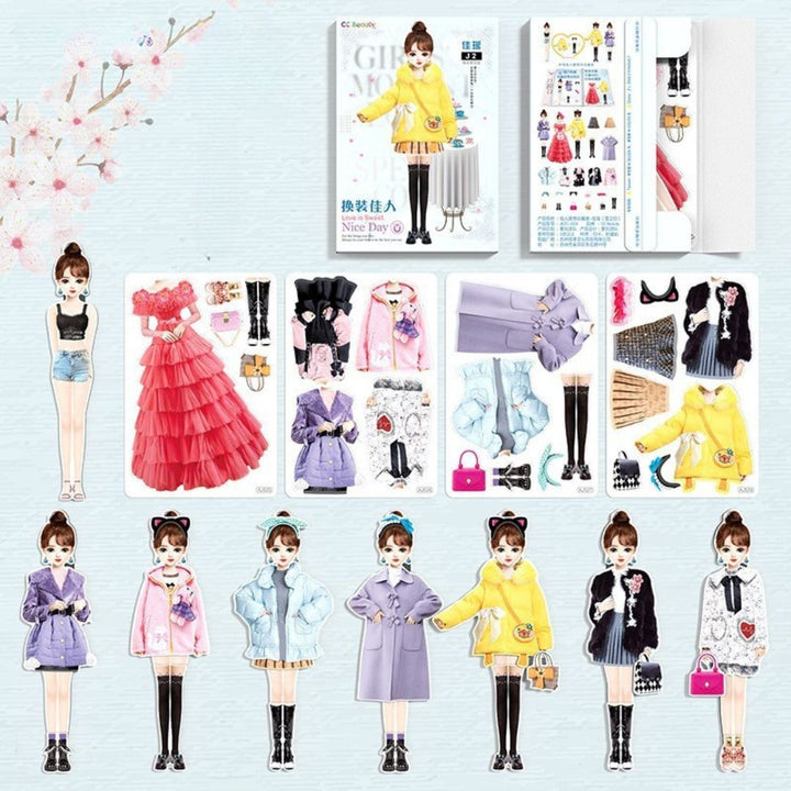 Spaßiges magnetisches Modeset für Kinder, einfach anzuziehen und neue Looks zu kreieren.