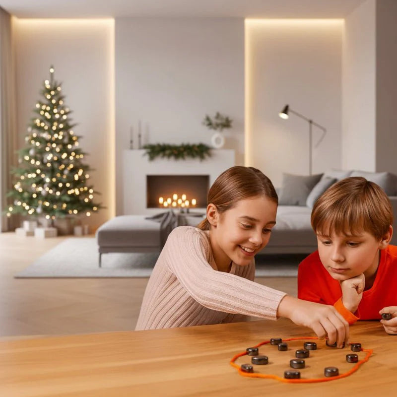 Detaillierte magnetische Schachfiguren aus Kunststoff; robustes Reiseschachspiel für Kinder & Erwachsene, Geschenkidee.