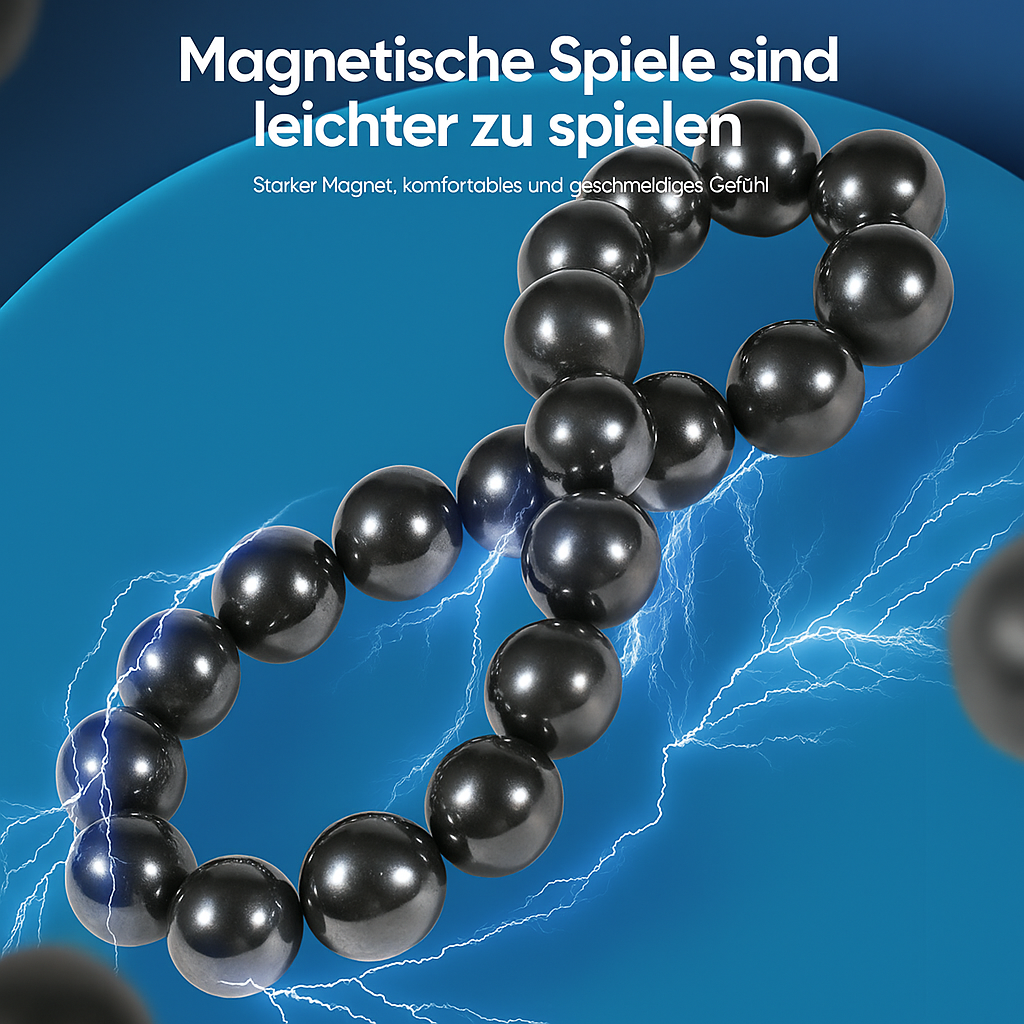 Zwei Spieler genießen eine spannende Partie mit dem magnetischen Schachspiel DenkKraft Pro. Konzentriertes Strategiespiel.