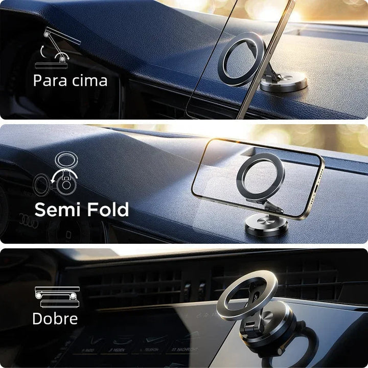 Flexible Magsafe KFZ-Halterung, drehbar für optimalen Blickwinkel auf Ihr Smartphone.