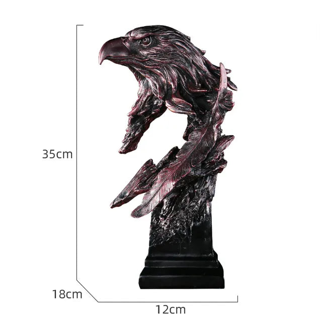 Glänzende Bronze Adler Dekoration; hochwertige Tierfigur, Kunstobjekt für Sammler.